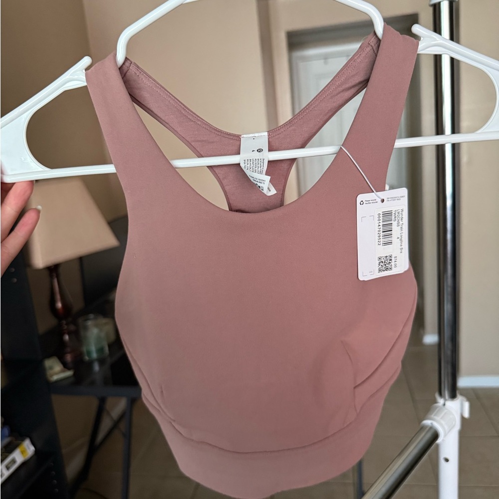Lululemon Athletica Mauve Wunder Train Longline Bra